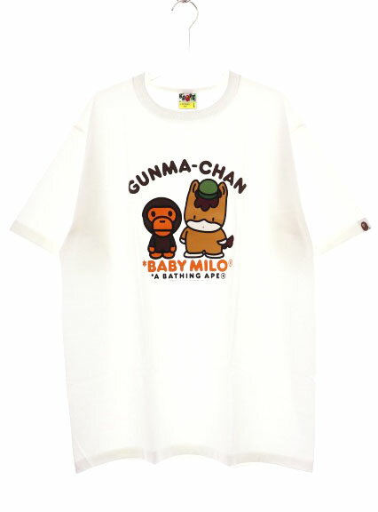 Rakuten - 【中古】アベイシングエイプ A BATHING APE × ぐんまちゃん コラボ 前橋店15周年記念 TEE WHITE Lサイズ 2014年 ベイビーマイロ 半袖 Tシャツ ホワイト 白 【ブランド古着ベクトル】■260502 メンズ 【ベクトル 古着】 260507