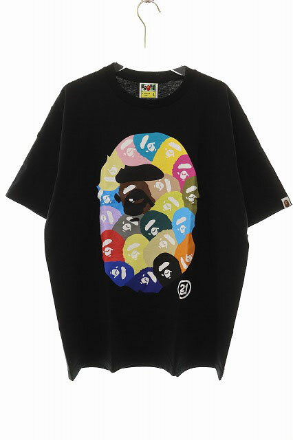 Rakuten - 【中古】アベイシングエイプ A BATHING APE マルチカモ ビッグヘッド Tシャツ Lサイズ 半袖 ブラック 【ブランド古着ベクトル】■260503 メンズ 【ベクトル 古着】 260503