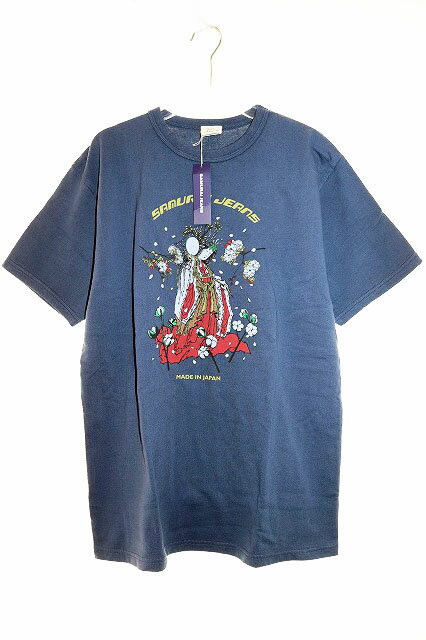 Rakuten - 【中古】サムライジーンズ SAMURAI JEANS 24SS SJST24-106 XL サイズ 鉄紺 リペインレイ 吊編 Tシャツ 半袖 日本製 ネイビー 2024 【ブランド古着ベクトル】●■260602 メンズ 【ベクトル 古着】 260602