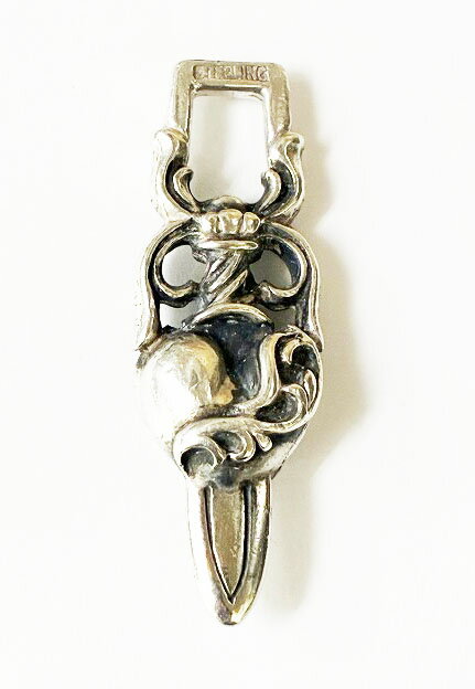 乐天商城 - 【中古】クロムハーツ CHROME HEARTS DAGGER HEART ダガー ハート シルバー ネックレス ペンダント トップ 【ブランド古着ベクトル】☆AA★ ▲ 260603 メンズ レディース 【ベクトル 古着】 260603