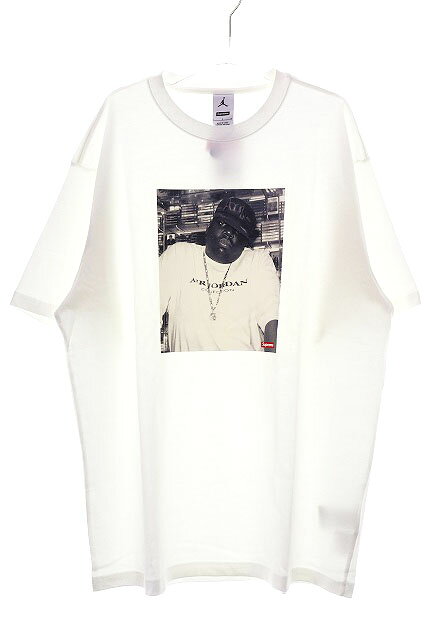 シュプリーム SUPREME × JORDAN 24AW BIGGIE S/S TOP WHITE Lサイズ ジョーダン コラボ ビギー フォト プリント 半袖 Tシャツ ホワイト 白 ☆AA★▲260603 メンズ  260605