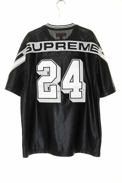 乐天商城 - 【中古】シュプリーム SUPREME 24AW JACQUARD RIB FOOTBALL JERSEY BLACK Sサイズ ジャガード リブ フットボール ジャージ メッシュ 半袖 Tシャツ ブラック 黒 【ブランド古着ベクトル】260603 メンズ 【ベクトル 古着】 260603