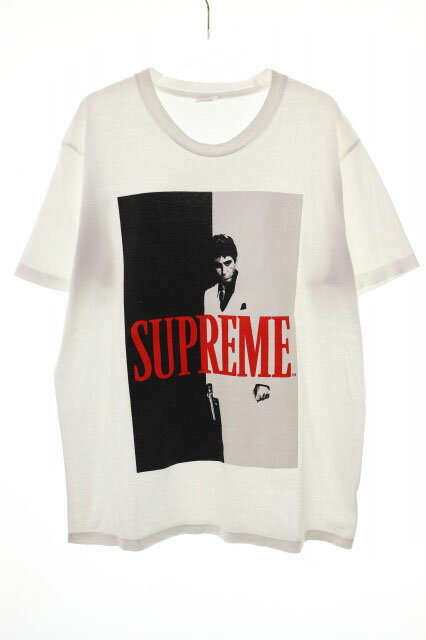 樂天商城 - 【中古】シュプリーム SUPREME 17AW SCARFACE SPLIT TEE WHITE M スカ—フェイス スプリット Tシャツ 半袖 ホワイト 白 【ブランド古着ベクトル】☆AA★260604 メンズ 【ベクトル 古着】 260604