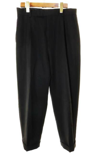 樂天商城 - 【中古】ワコマリア WACKO MARIA DORMEUIL PLEATED TROUSERS BLACK S ドーメル プリーテッド トラウザー パンツ ブラック 黒 【ブランド古着ベクトル】●260518 メンズ 【ベクトル 古着】 260519