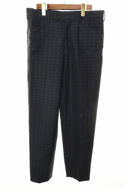 乐天商城 - 【中古】アンダーカバー UNDERCOVER ISM チェック スラックス サイズ 3 パンツ ウール混 ネイビー 【ブランド古着ベクトル】●260521 メンズ 【ベクトル 古着】 260521