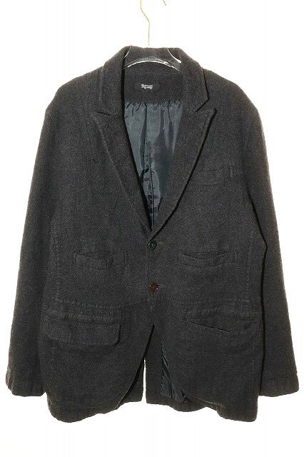 乐天商城 - 【中古】アンダーカバー UNDERCOVER ISM 縮絨 パッチワーク ジャケット サイズ 3 ウール コート アウター グレー 【ブランド古着ベクトル】●260524 メンズ 【ベクトル 古着】 260524