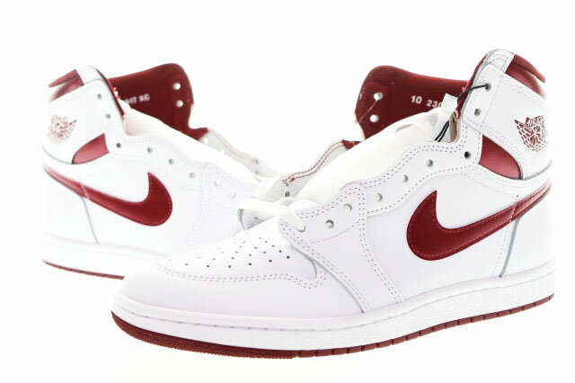 乐天商城 - 【中古】ナイキ NIKE AIR JORDAN 1 HIGH '85 METALLIC BURGUNDY 28cm BQ4422-161 AJ1 エア ジョーダン ハイ メタリック バーガンディ スニーカー ホワイト レッド 赤 白 【ブランド古着ベクトル】▲■2600606 メンズ 【ベクトル 古着】 260606