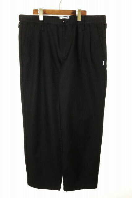 ダブルタップス WTAPS 22SS TUCK 01 TROUSERS BLACK サイズ 04 221TQDT-PTM01 タック トラウザーズ パンツ ブラック ●260710 メンズ  260710