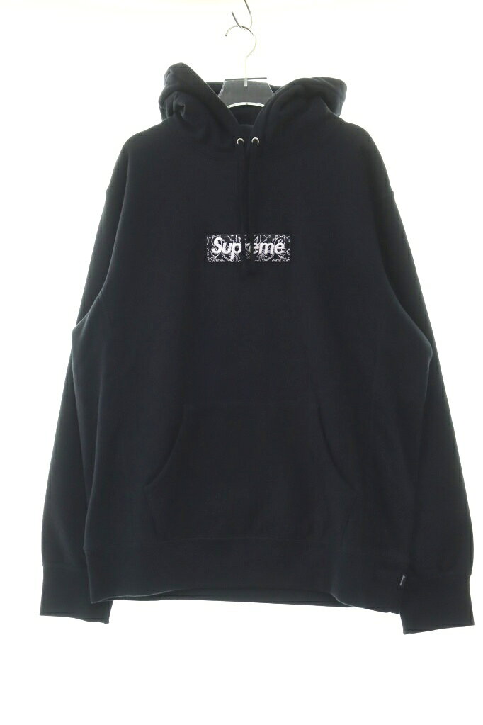 【中古】シュプリーム SUPREME 19AW BANDANA BOX LOGO HOODED BLACK Lサイズ バンダナ ボックス ロゴ パーカー フーディー プルオーバー ブラック 黒 【ブランド古着ベクトル】☆AA★260906 メンズ 【ベクトル 古着】 260906