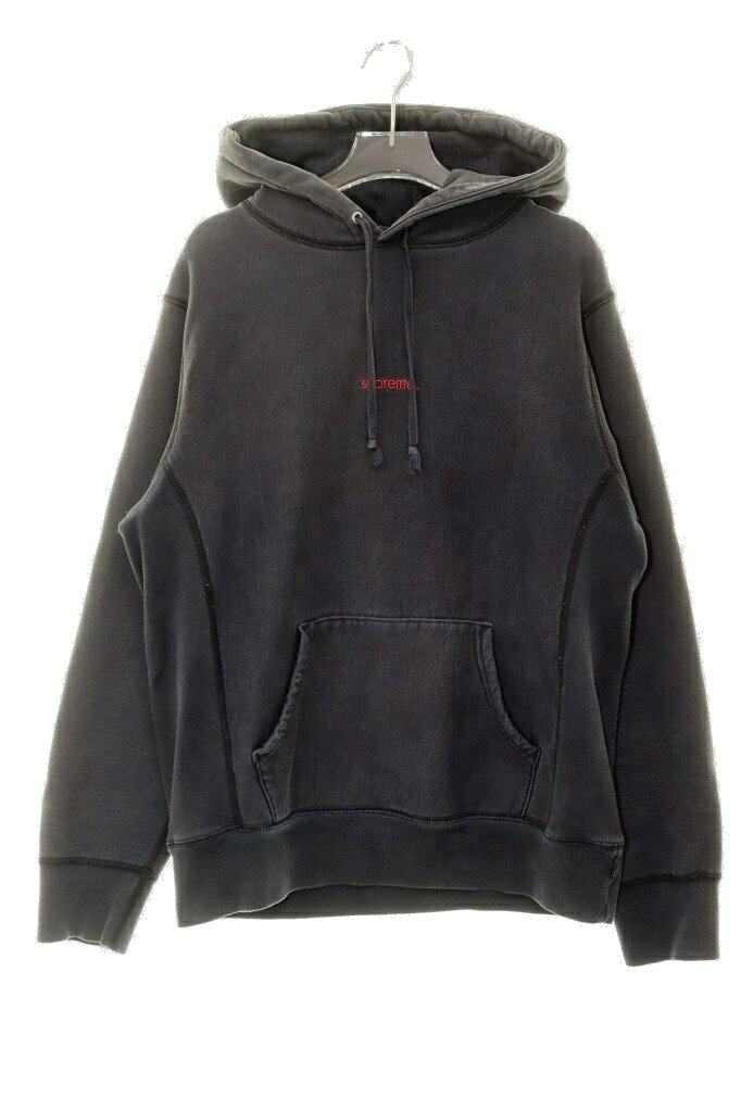 【中古】シュプリーム SUPREME 18AW TRADEMARK HOODED SWEATSHIRT BLACK Sサイズ トレードマーク フーデッド スウェット パーカー ロゴ エンブロイダリー ブラック 黒 【ブランド古着ベクトル】☆AA★260908 【ベクトル 古着】 260908