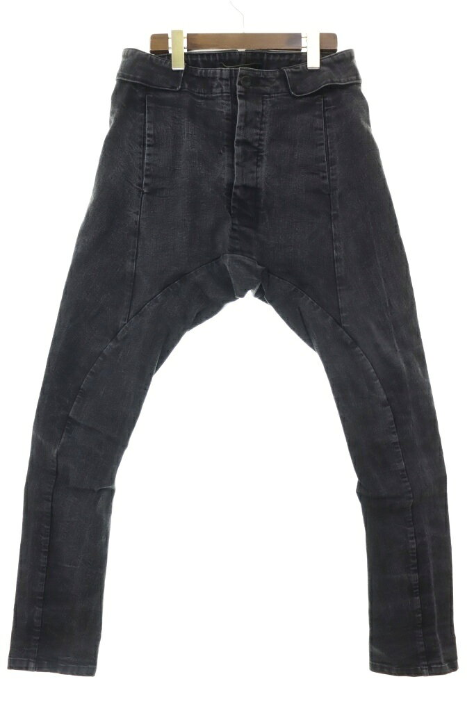 【中古】エヌゼロナナ N/07 SPAN-DENIM STRETCHED SARROUEL DENIM PANTS BLACK 46 16015-01-08 スパンデックス デニム サルエルパンツ ブラック 【ブランド古着ベクトル】●260909 メンズ 【ベクトル 古着】 260909
