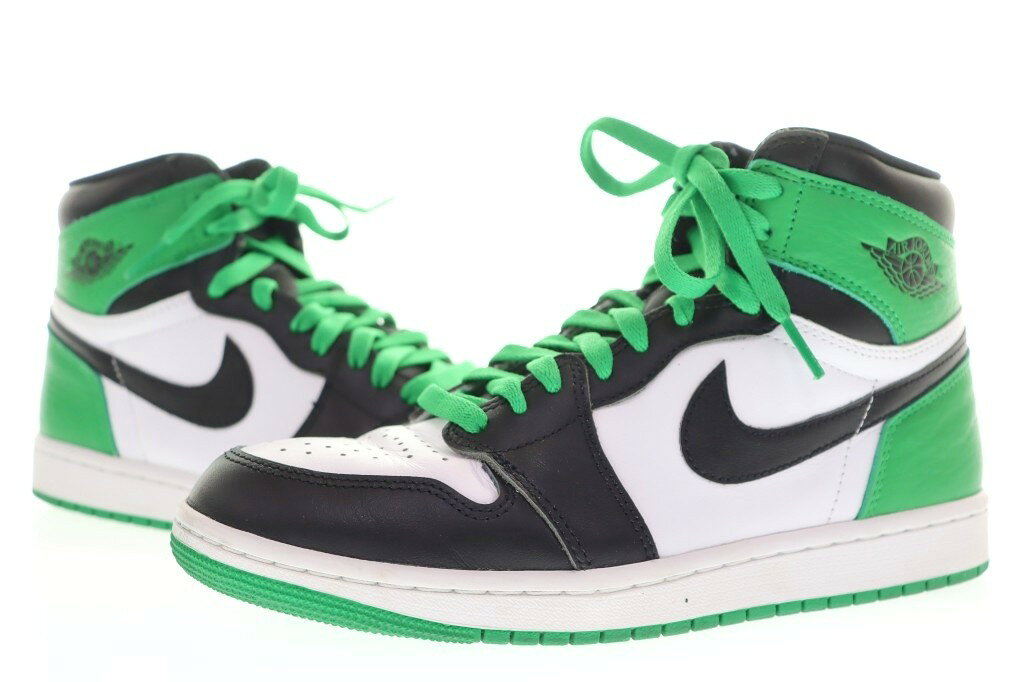 【中古】ナイキ NIKE AIR JORDAN 1 RETRO HIGH OG 26cm LUCKY GREEN DZ5485-031 エア ジョーダン レトロ ハイ オリジナル ラッキーグリーン 緑 ▲■260909 メンズ 【ベクトル 古着】 260909