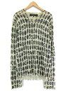 コムデギャルソンオムプリュス COMME des GARCONS HOMME PLUS 07AW ニット セーター マイウェイ My Way プリント Vネック プルオーバー 長袖 S ベージュ 秋 冬 メンズ 【中古】【ベクトル 古着】 171012 ブランド古着ベクトルプレミアム店