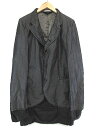 コムデギャルソンオムプリュス COMME des GARCONS HOMME PLUS 14SS テーラードジャケット 孵化 hatching ポリ縮絨 レイヤード S グレー 春 秋 メンズ 【中古】【ベクトル 古着】 171017 ブランド古着ベクトルプレミアム店