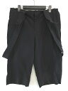 コムデギャルソンオムプリュス COMME des GARCONS HOMME PLUS 15SS ハーフ パンツ 反戦 Anti War サスペンダー ポリ縮絨 S ブラック 黒 春 夏 秋 メンズ 【中古】【ベクトル 古着】 171017 ブランド古着ベクトルプレミアム店