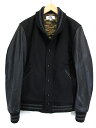 アイ ジュンヤワタナベマン コムデギャルソン ジュンヤマン eye JUNYA WATANABE MAN 14AW スタジャン アワード ジャケット ブルゾン カモフラ レザー L 黒 ブラック 秋冬 メンズ 【中古】【ベクトル 古着】 171018 ブランド古着ベクトルプレミアム店