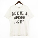 【中古】モスキーノ MOSCHINO Tシャツ カットソー 半袖 クルーネック コットン 白 ホワイト S トップス ■GY31 メンズ 【ベクトル 古着】 240216