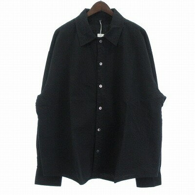 【中古】未使用品 イシューシングス ISSUETHINGS 25SS タグ付き TYPE77 シャツ 黒 ブラック 4 約XL メンズ 【ベクトル 古着】 250206