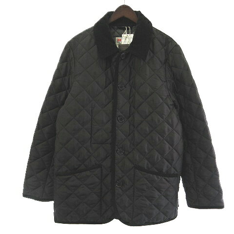 【中古】トラディショナルウェザーウェア Traditional Weatherwear 24AW ビームス別注 G242APQCO0326AA WAVERLY キルティング 中綿ジャケット ブルゾン 11-18-1882-118 黒 ブラック 42 メンズ 【ベクトル 古着】 250227