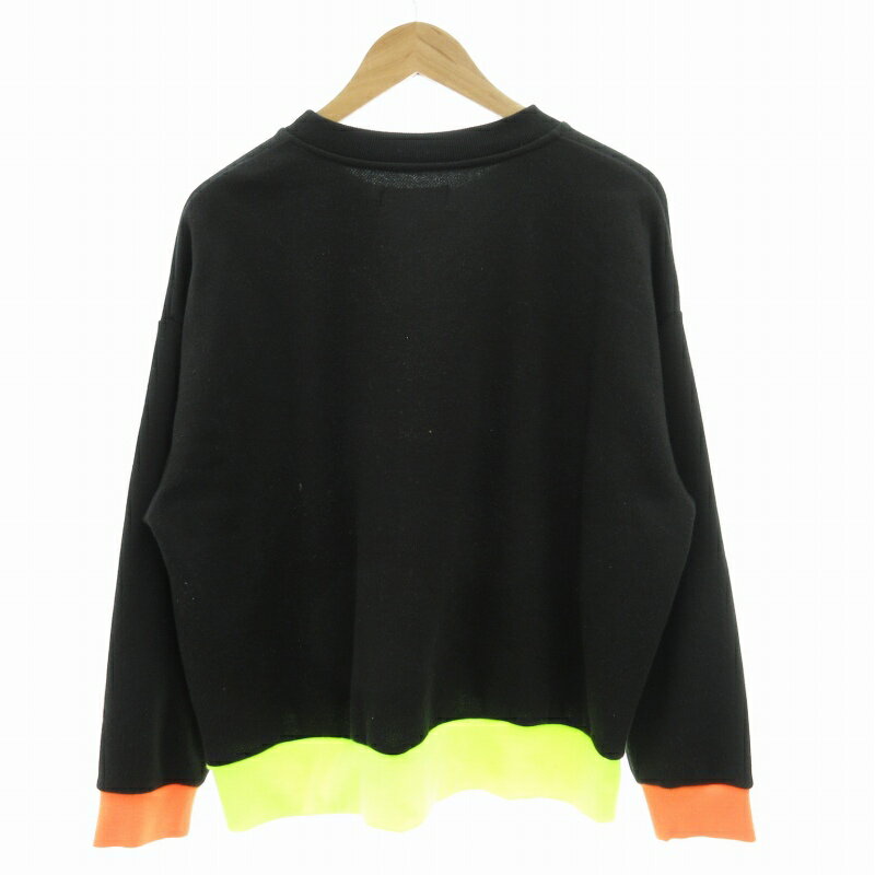 【中古】ヴォー VOO サプライズリラックスバランス surprise relax balance スウェット トレーナー 長袖 裏起毛 2 黒 ブラック /GV ■GY28 メンズ 【ベクトル 古着】 250317