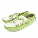 【中古】CENEDELLA ドライビングシューズ デッキシューズ イタリア製 37 緑系 /UO レディース 【ベクトル 古着】 250425