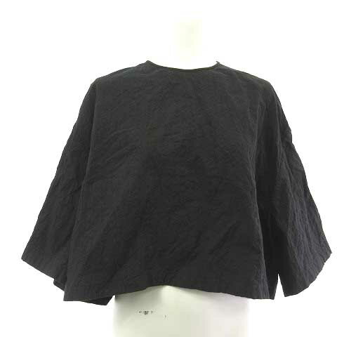 【中古】ローヘン LOHEN 24SS ワッシャージャガード ブラウス カットソー LH24MS-BL043 黒 ブラック F レディース 【ベクトル 古着】 250331