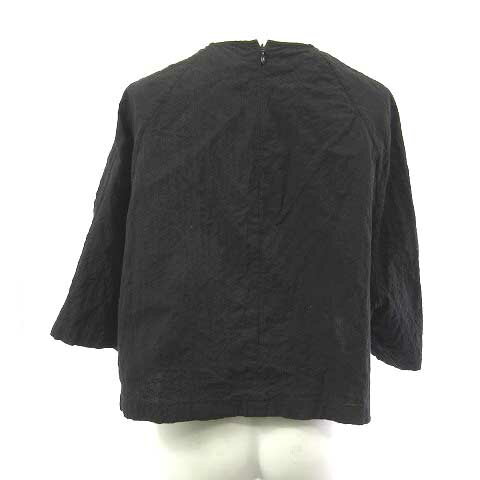【中古】ローヘン LOHEN 24SS ワッシャージャガード ブラウス カットソー LH24MS-BL043 黒 ブラック F レディース 【ベクトル 古着】 250331