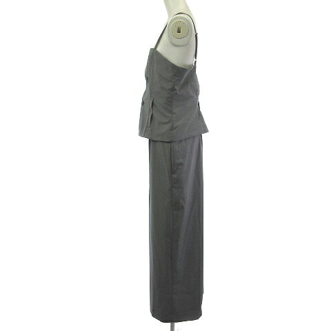 【中古】レイビームス Ray Beams キャミ レイヤード サロペット オールインワン グレー 1 レディース 【ベクトル 古着】 250405