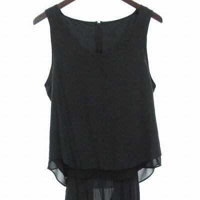 【中古】ソブ sov. ダブスタ 美品 ノースリーブオールインワン 黒 ブラック F フリーサイズ レディース 【ベクトル 古着】 250427