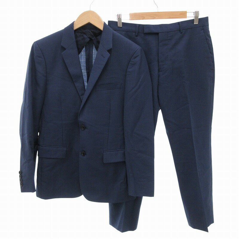 【中古】B&Y ユナイテッドアローズ BEAUTY&YOUTH ビューティー&ユース スーツ セットアップ ジャケット パンツ モヘヤ混 2B 46 紺 ネイビー /FF メンズ 【ベクトル 古着】 250517