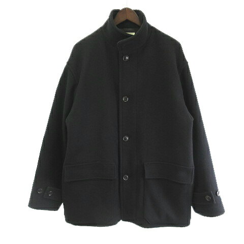 【中古】アーニーパロ Ernie Palo EP08C002 24AW MELTON HALF COAT コート ジャケット ウール 黒 ブラック 46 メンズ 【ベクトル 古着】 250512 【中古】アーニーパロ Ernie Palo EP08C002 24AW MELTON HALF COAT コート ジャケット ウール 黒 ブラック 46 メンズ 【ベクトル 古着】 250512