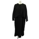 【中古】中川政七商店 アンサンブル ワンピース ノーカラージャケット リネン コットン ブラック 黒 レディース 【ベクトル 古着】 250706