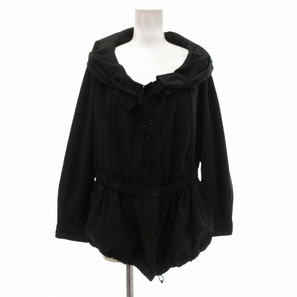【中古】リツコ シラハマ RITSUKO SHIRAHAMA ブルゾン ジャケット シャーリング ドロスト 1 黒 ブラック /JS ■GY45 レディース 【ベクトル 古着】 250809