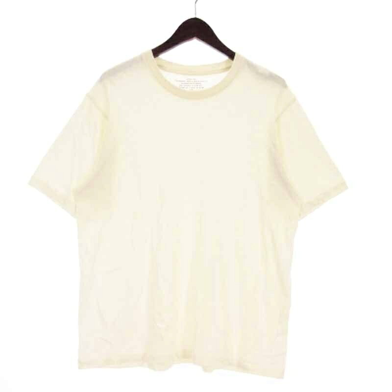 【中古】アナトミカ ANATOMICA Tシャツ カットソー 半袖 クルーネック 無地 コットン ナチュラル L 42 メンズ 【ベクトル 古着】 250826