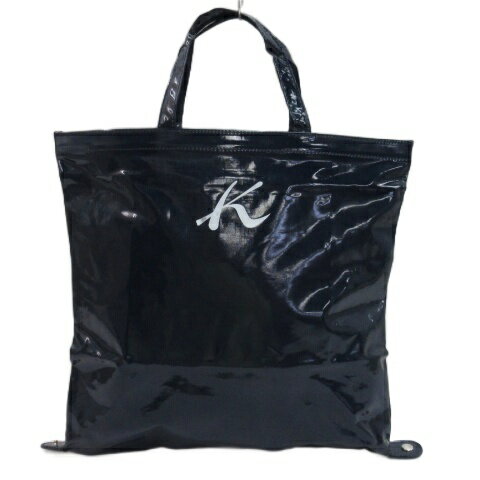 未使用✨キタムラ　2wayショルダーバッグ　トートバック　エナメル　紺 vectorpremium_022-902505120016