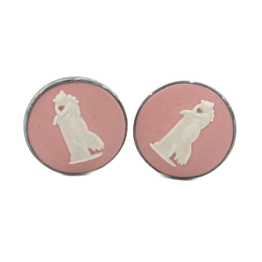【中古】ウェッジウッド WEDGWOOD イヤリング アクセサリー 彫刻 女神 ケース付 ピンク /JS レディース..