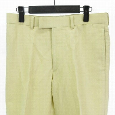 【中古】オーラリー AURALEE 24SS 美品 HARD TWIST FINX LINEN CHINO リネン パンツ スラックス ? イエロー系 3 約S メンズ 【ベクトル 古着】 251014