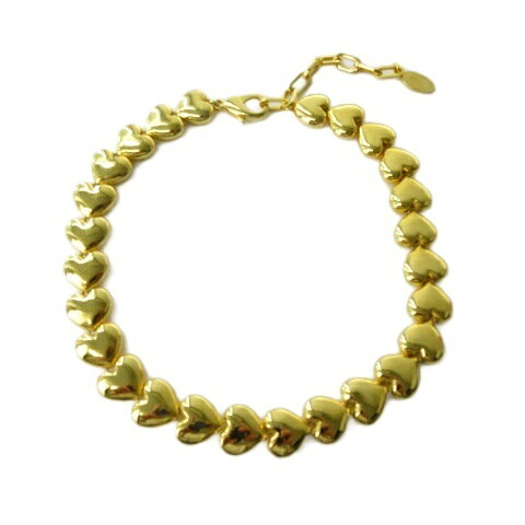 Other - 【中古】カジャビジュー KAJA BIJOUX ぷっくりハート チョーカー ネックレス ペンダント ゴールドカラー レディース 【ベクトル 古着】 260421