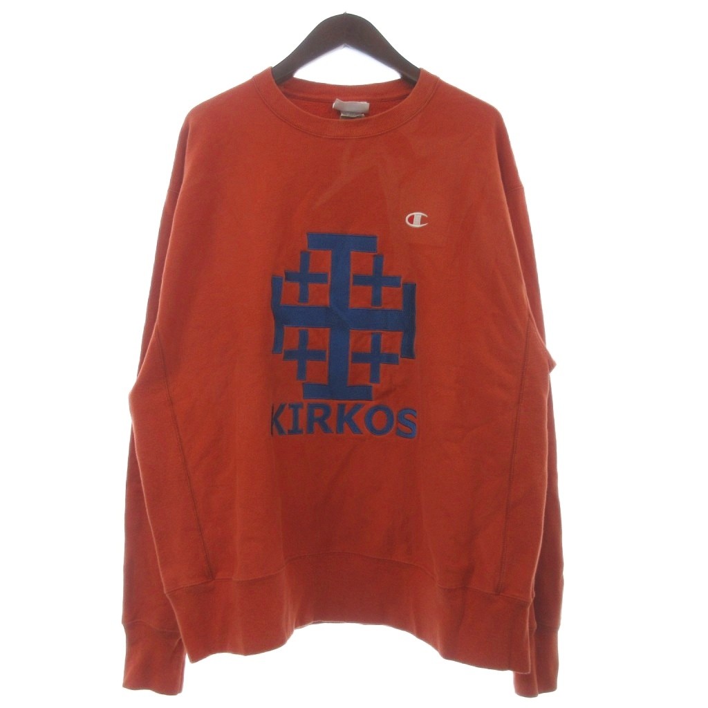 【中古】チャンピオン CHAMPION スウェット トレーナー プルオーバー 長袖 プリント XL オレンジ 大きいサイズ ■GY28 ☆AA★ メンズ 【ベクトル 古着】 260521