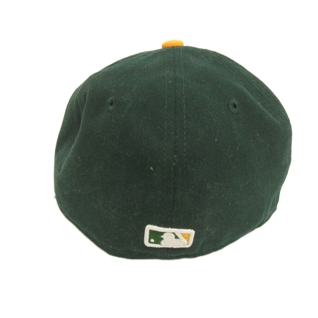 ブランド古着ベクトルプレミアム店の【中古】ニューエラ NEW ERA キャップ 帽子 59FIFTY アスレチックス 7 1/8 緑 グリーン ■GY28 ☆AA★ メンズ 【ベクトル 古着】 260515｜アングル3