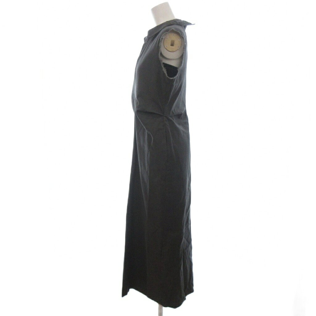 【中古】ミラオーウェン Mila Owen スキッパーマキシワンピース ロング ノースリーブ バンドゥー カットオフ 0 グレー レディース 【ベクトル 古着】 260730 vectorpremium-19320914 ブランド古着ベクトルプレミアム店 サンプル画像2