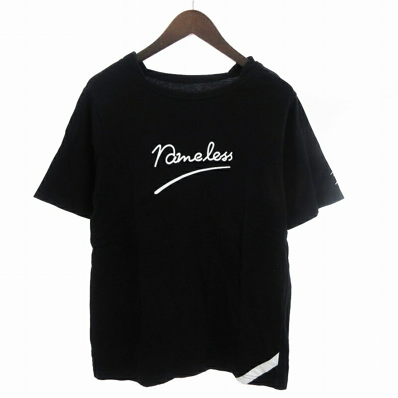 【中古】フィンガリン PHINGERIN NameLess Tシャツ カットソー 半袖 ロゴプリント コットン 黒 ブラック S メンズ 【ベクトル 古着】 240407