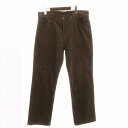 【中古】スタンダード カリフォルニア STANDARD CALIFORNIA Corduroy Pants コーデュロイパンツ ロング コットン 919 茶 ブラウン W34 メンズ 【ベクトル 古着】 240411