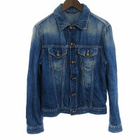 【中古】ヤコブコーエン JACOB COHEN JEANS デニムジャケット Gジャン 長袖 コットン J804 青 インディゴ S メンズ 【ベクトル 古着】 240426