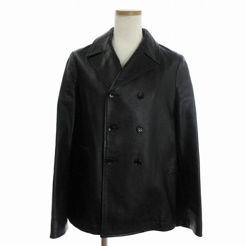 【中古】ローブドシャンブル robe de chambre コムデギャルソン COMME des GARCONS 01年製 レザージャケット 革ジャン ダブル RC-J034 黒 ブラック M ■SM3 メンズ 【ベクトル 古着】 240516