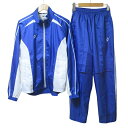 【中古】ニシ nishi 美品 陸上トレーニングウェア 上下 セットアップ ライトブレーカー ジャケット パンツ 裏メッシュ ジップアップ ドビーチェック ロゴ...