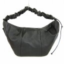 【中古】ウィム バイ リドム WYM LIDNM ARTIFICIAL GRAIN SHOULDER BAG ショルダーバッグ ギャザー 大きめ 黒 ブラック ...