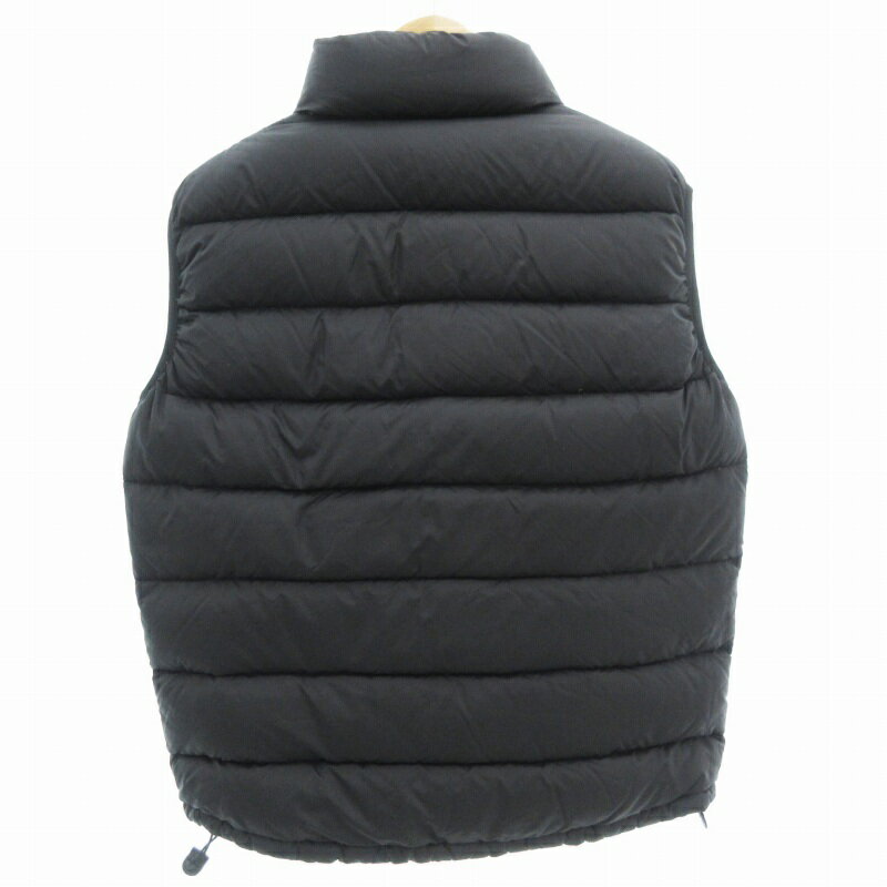 【中古】ムーンストーン Moonstone 2000年代 ダウンベスト ジャケット ジップアップ ロゴ 刺繍 ナイロン M 黒 ブラック /GV メンズ 【ベクトル 古着】 250412