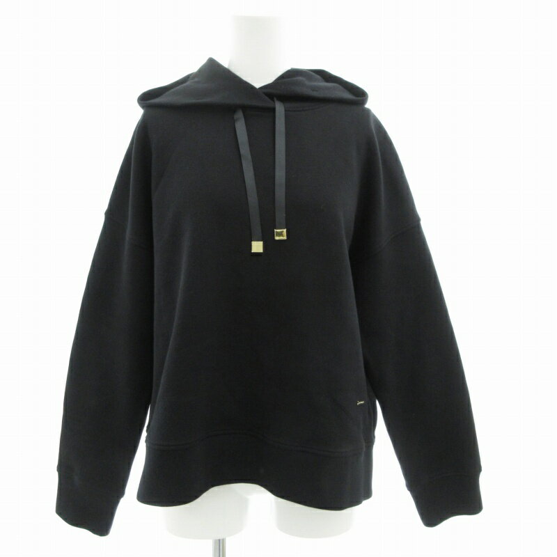 【中古】アンコキーヌ Anne Coguine パーカー フーディー プルオーバー M 黒 ブラック /GV ■GY03 レディース 【ベクトル 古着】 250410(4)