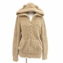 【中古】ジェラートピケ gelato pique テディベアパーカー ボア ルームウェア ナイトウェア 部屋着 パジャマ 耳付きフード F 茶 ブラウン /TZ レディース 【ベクトル 古着】 250412